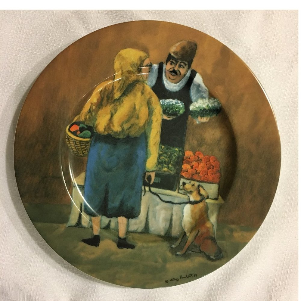 Vintage 1997 Guy Buffet Salad Plate Tuscan Store Discerning Customer Germany
